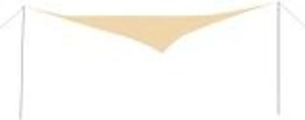 Voile d'ombrage 5x5x5 m blanc crème triangulaire en HDPE résistant