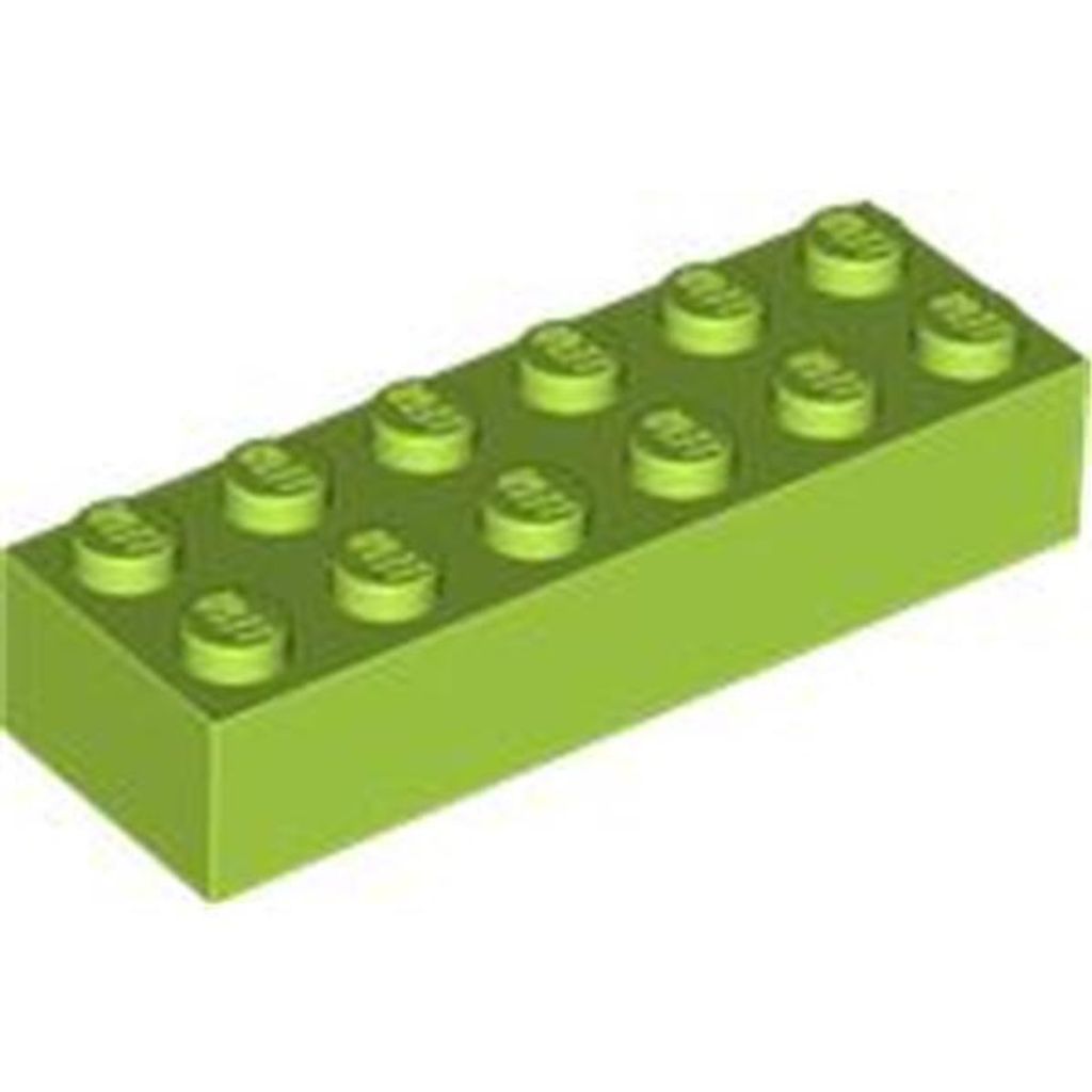 Lego 2x6 Stein 2456 - 250 Stück Lime
