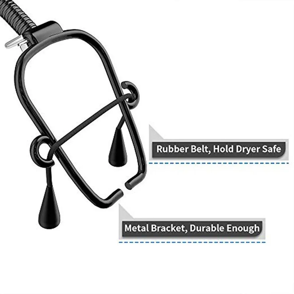 Porte sèche-cheveux de table avec pince de fixation, support orientable