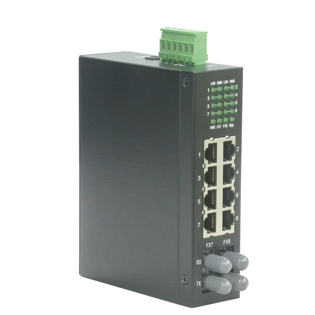 Switch ROLINE 21.13.1153 avec 6 Ports RJ-45 et 2 Ports Fibre ST