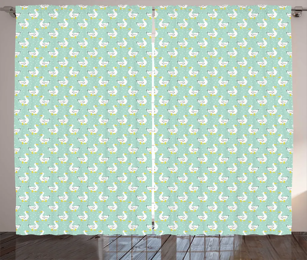 ABAKUHAUS Tenda Design Goose Cartoon Verde Menta e Giallo 280x175