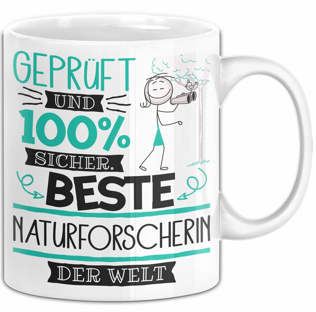 Beste Naturforscherin Der Welt Tasse Geschenk für Eine Naturforscherin Und Sicher Geschenkidee Geburtstag Weihnachten (Weiß)
