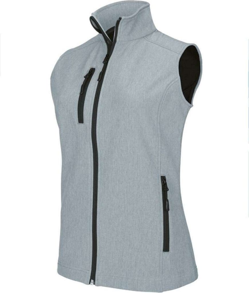 Kariban Herren Softshell Jacke Weste Bodywarmer Softshell-Weste, Größe:L, Farbe:Marl Grey