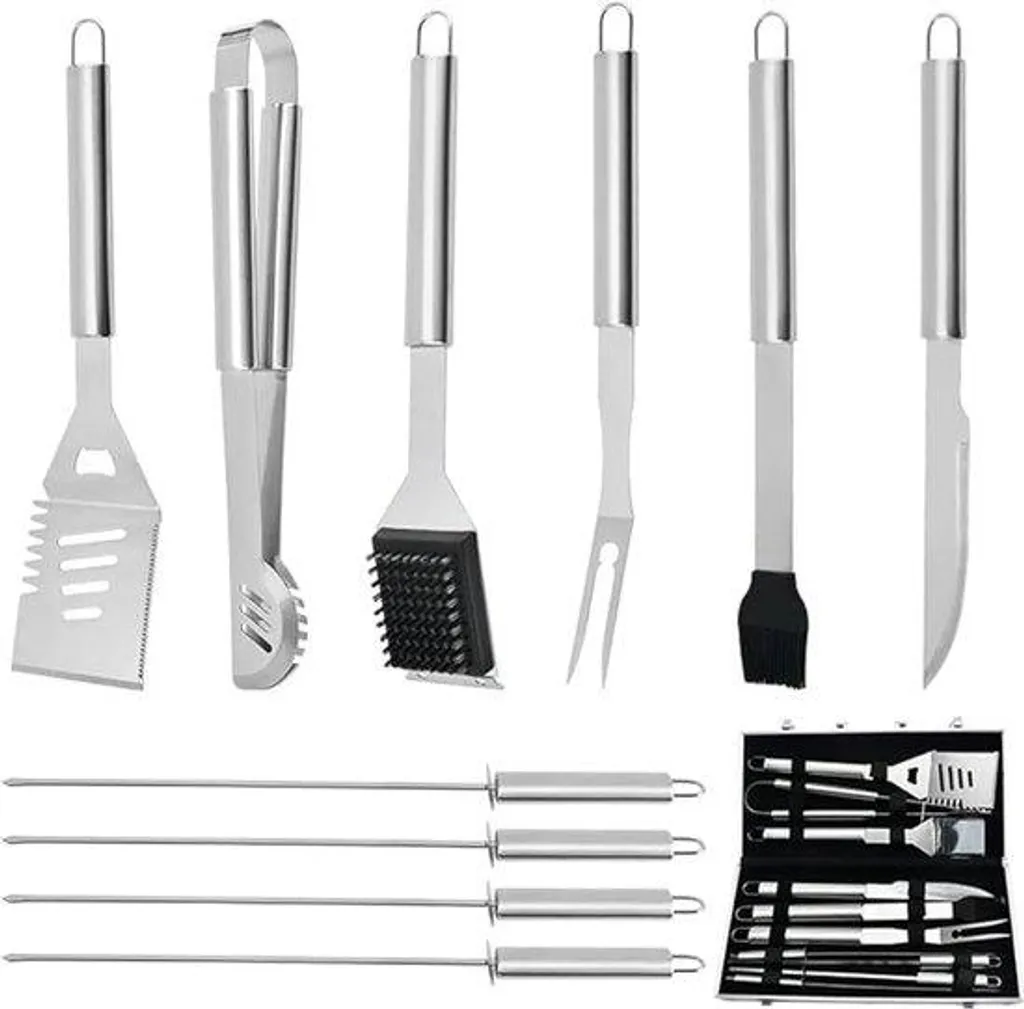 Set barbecue idéal pour hommes avec thermomètre et couteau acier en coffret
