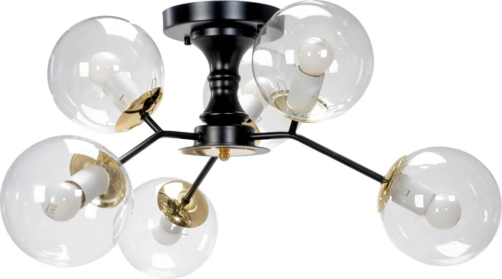 Plafoniera 6 Luci tooLight App1134-6C Oro e Nero | Illuminazione E27 - 4