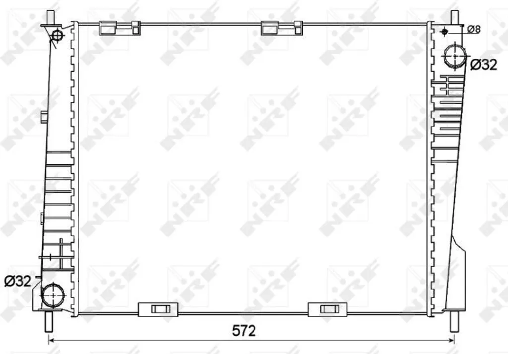 Radiateur de refroidissement eau pour Renault Clio 3 et Modus Essence