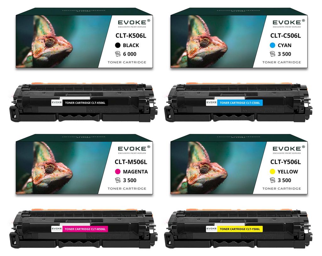 4x toner per SAMSUNG CLTK506L-6260B CLTK506L CMYK = Nero + Immagine del prodotto 