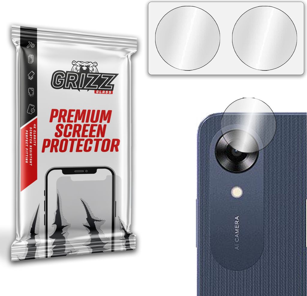 Glas für die Kamera GrizzGlass HybridGlass für Oppo A17k