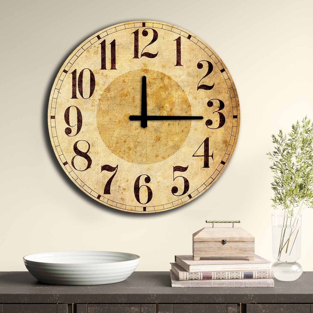 Opviq, 5050MS- HMA6265, Bunt, Wanduhren, 50 cm, 100% MDF Produktbild 