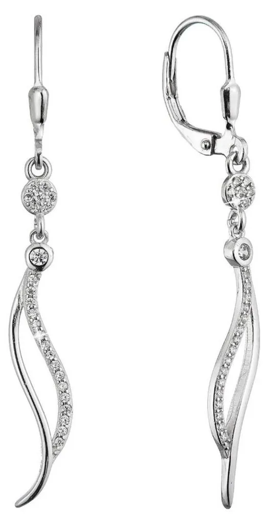 Boucles d'oreilles Waves zirconium 11541.1 : Accessoire Idéal Mariage Chic