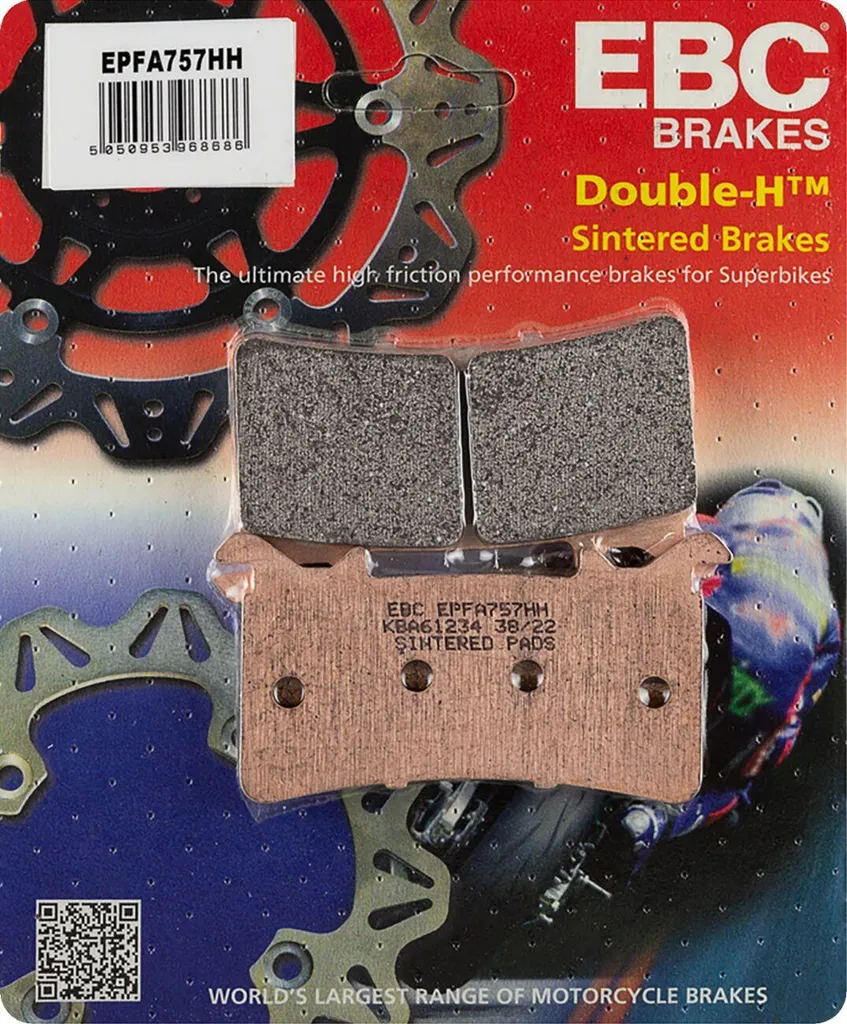 Plaquettes de frein frittées moto EPFA pour étrier avant de course - 2