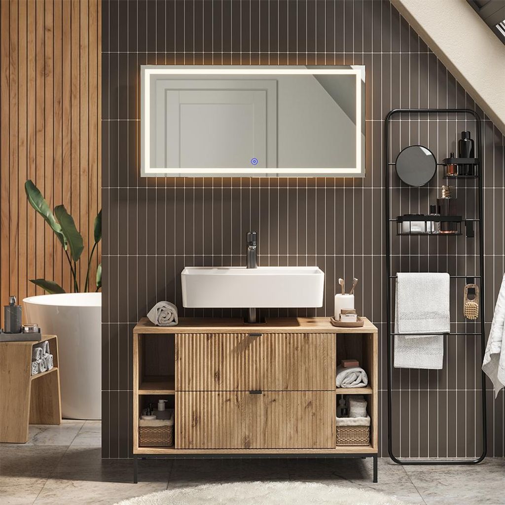 Waschbeckenunterschrank Vicco Eliza Viking Oak 100 x 63 cm Produktbild 