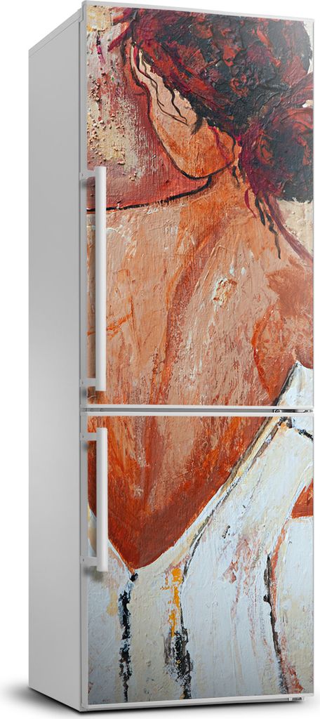 Tulup Kühlschrankdekoration - 70x190 cm - Aufkleber auf dem Kühlschrank - Frau