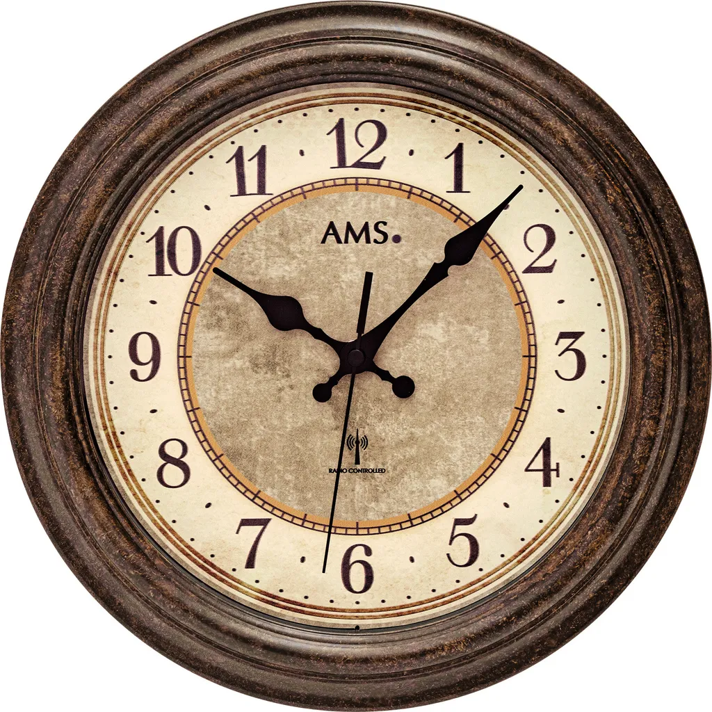 Grande horloge murale 28cm AMS 5544 - Décoration chic pour votre salon