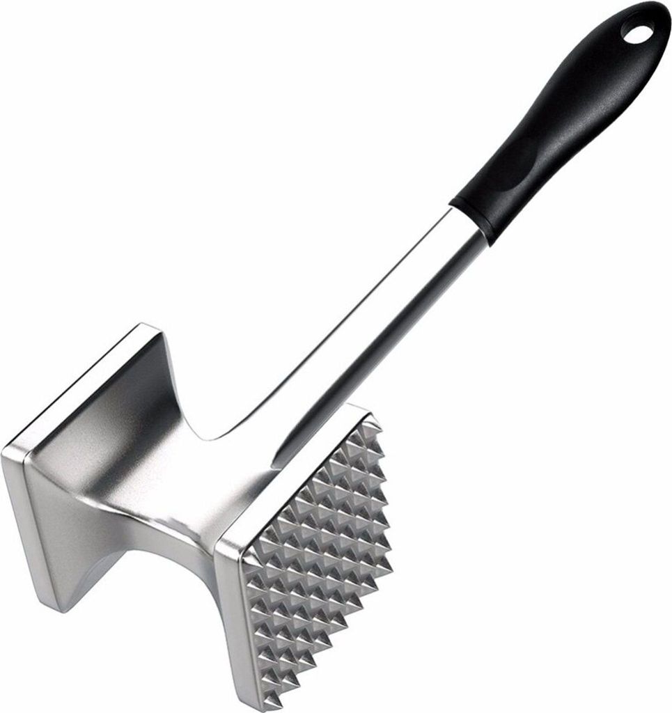 Großer Fleischklopfer Mallet Tool Robuster Steak Pounder Hammer aus Edelstahl für Rinderkalbfleisch und Hähnchenbrust