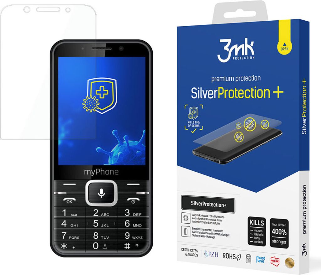 3mk Display Antimikrobielle Schutzfolie SilverProtection+ für MyPhone Up 0,21mm Self-Heal