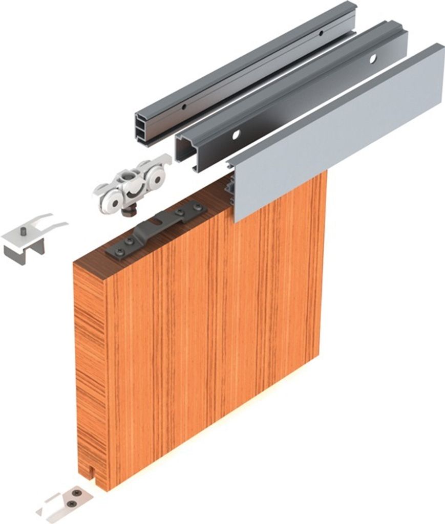 Schiebesyst.73 Comfort 2100mm EV1 elox.HLT ab 20mm Kompletts.860-1050mm Wm.HELM