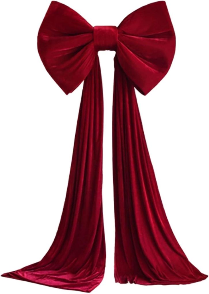 Extra große rote Schleifen, 61 x 259 cm, aus Samt, als Produktbild 