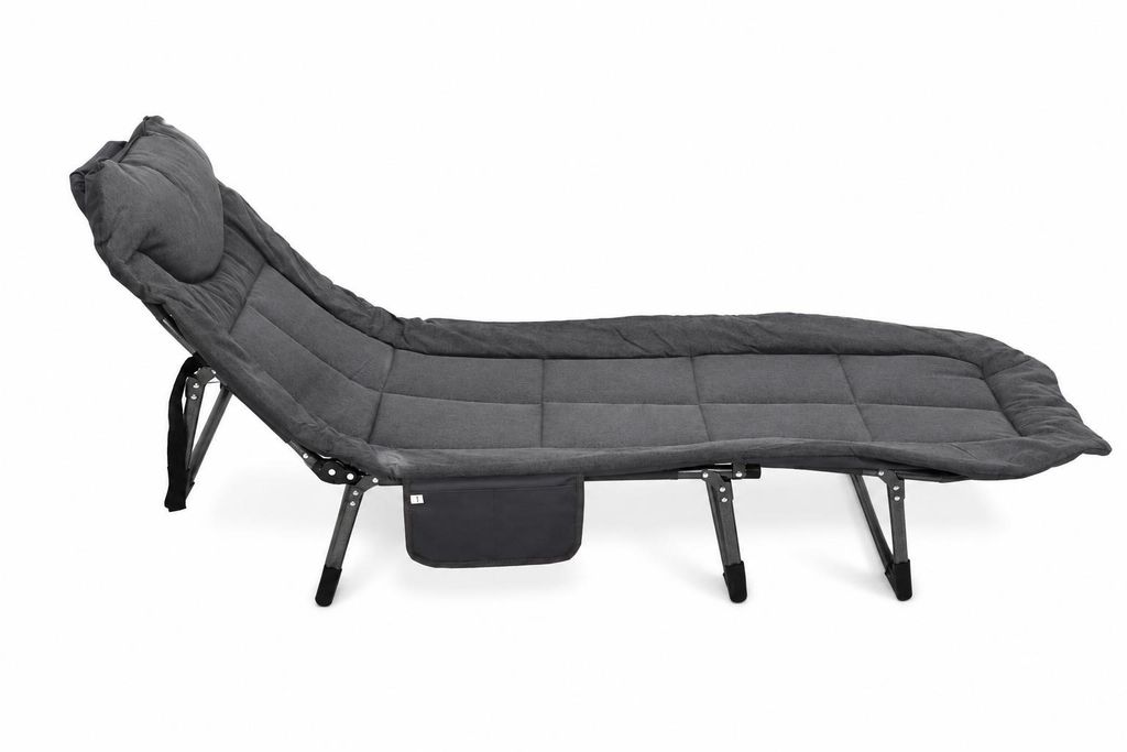 Klappbares Feldbett Campingbett mit Matratze und Kopfkissen Produktbild 