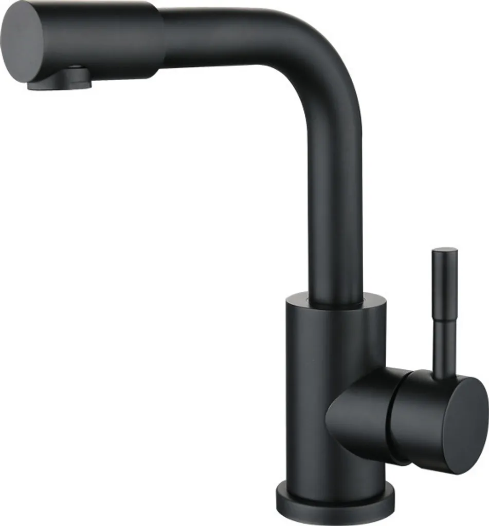INF Miscelatore girevole - Acciaio inox spazzolato Nero