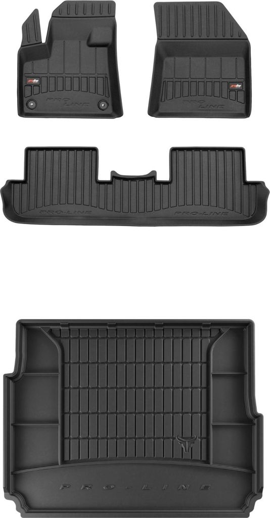FROGUM Gummimatten Auto Fußmatten + Kofferraummatte für Peugeot 3008 II ab 2016