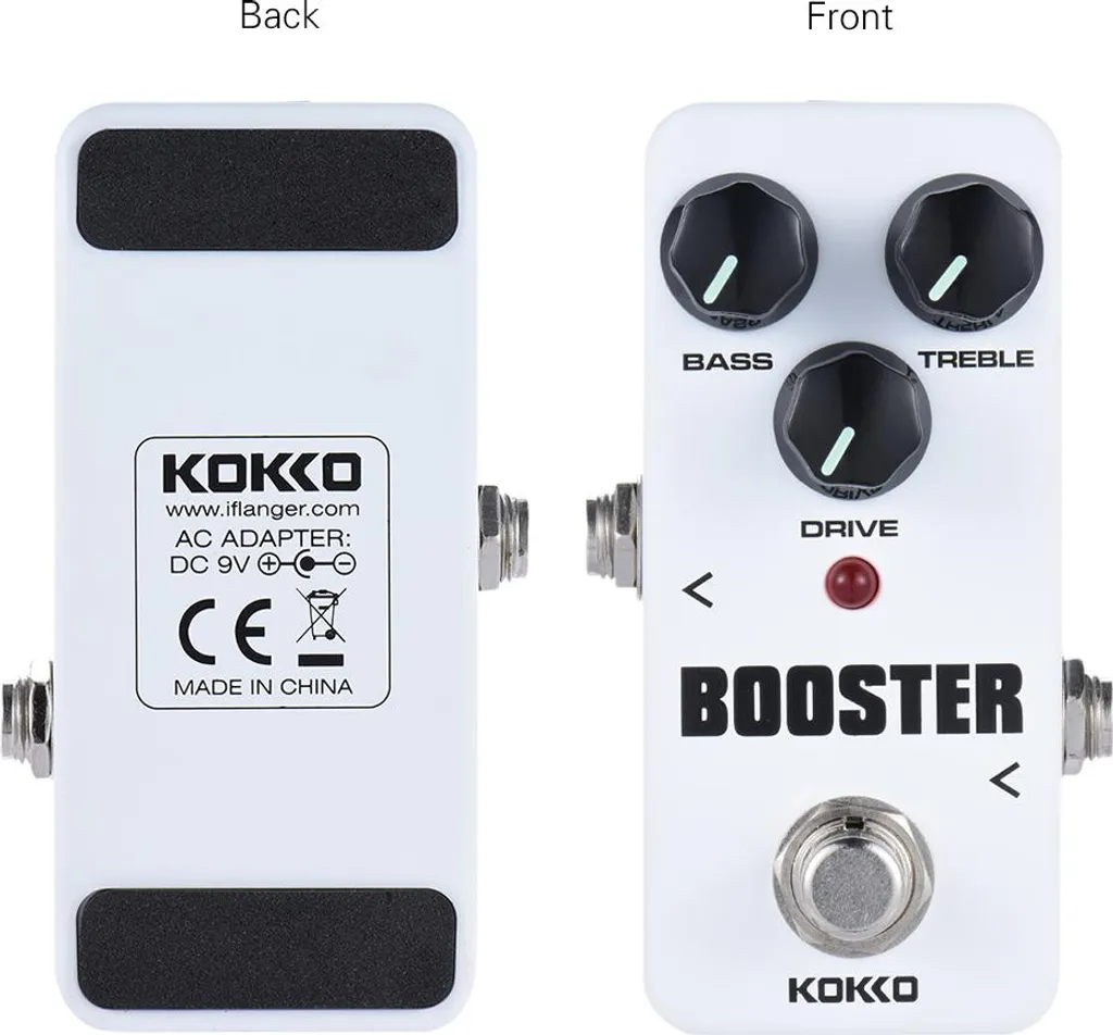 KOKKO FBS2 Mini Booster Pedal : Effet Guitare Gain et EQ à 2 Bandes