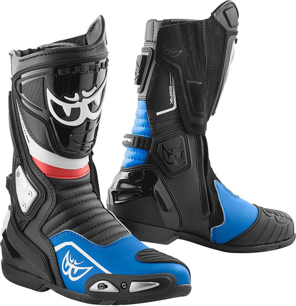 Berik Donington Motorradstiefel, schwarz/blau, 44