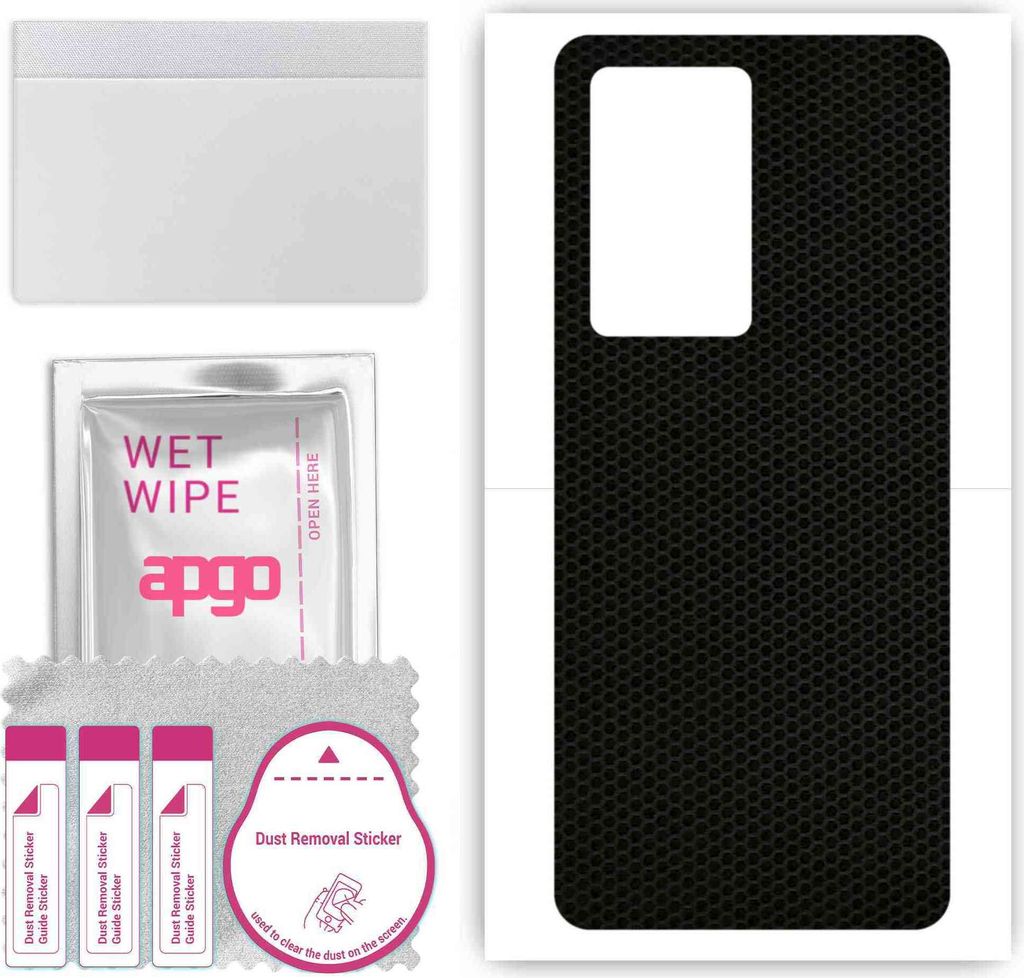 apgo Rückseite Schutzfolie, Skin, kompatibel mit Xiaomi Redmi K60E, Hinten Displayschutzfolie aus Vinylfolie, kratzfest, einfache Montage - Matrix