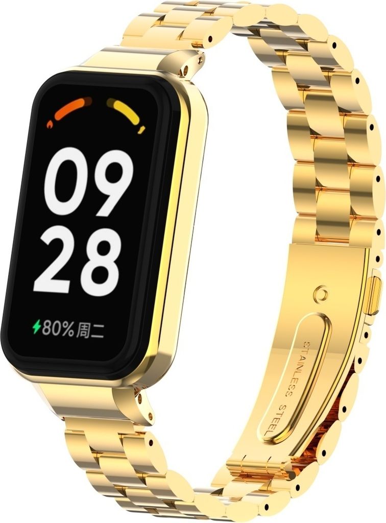 Strap-it Xiaomi Redmi Smart Band 2 Stahlarmband (Gold)