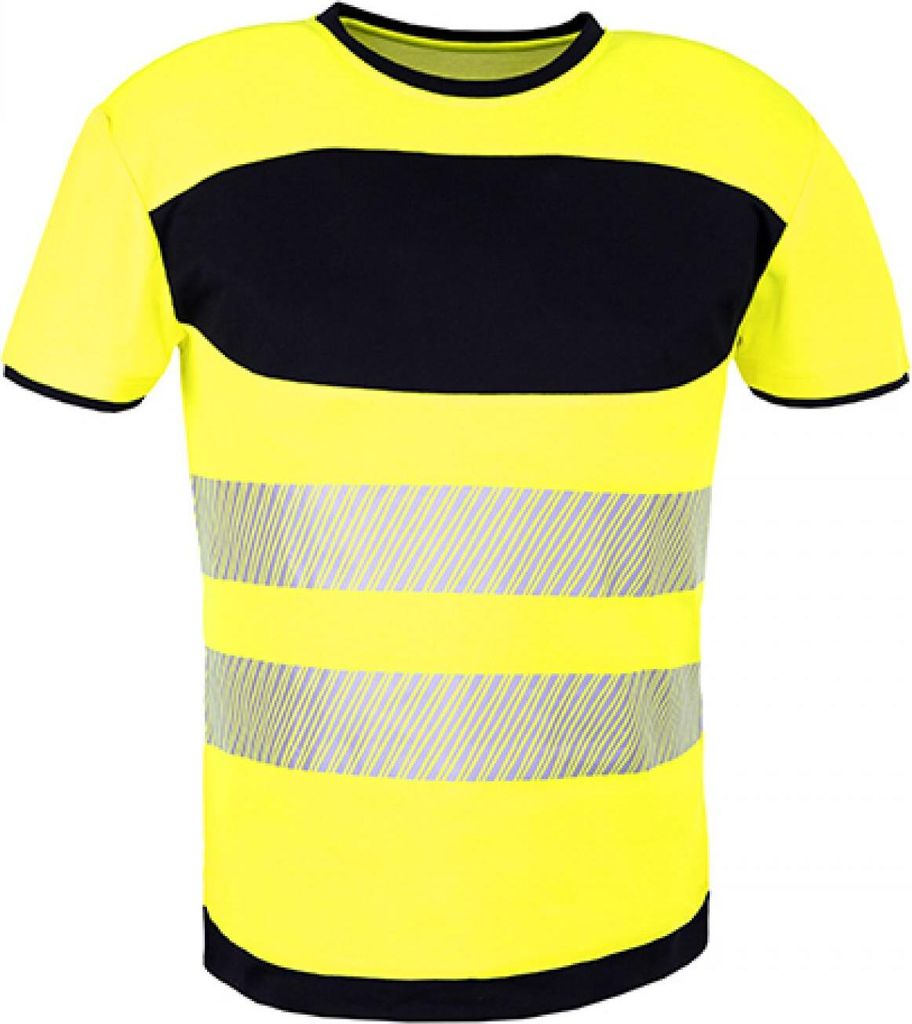 Korntex EOST | EOS Hi-Vis Workwear Arbeits T-Shirt - Farbe: Signal Yellow/Black - Größe: M