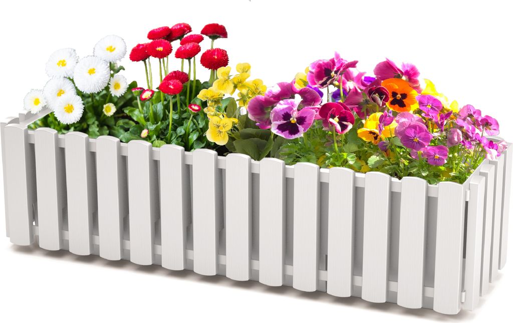 Balkon Box Flowerpot Planter Box Plot White W 58cm 10 L Obrázek produktu