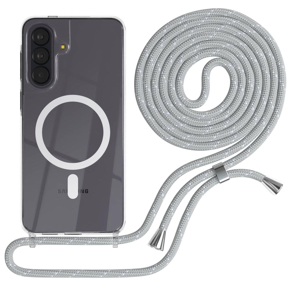 EAZY CASE - Handykette kompatibel mit Samsung Galaxy A57, Kette zum Umhängen, Handyhülle stoßfest, Silikonhülle mit Band, Transparente Hülle, ...