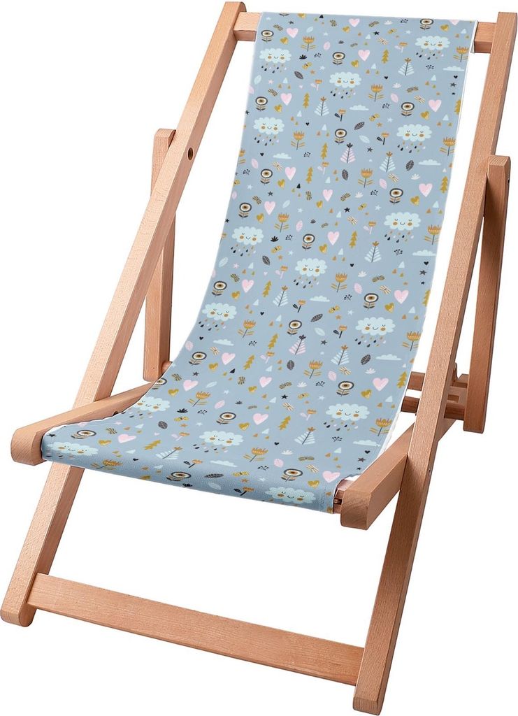 Dreamroots Kinder Liegestuhl klappbar Holz, bis zu 130 kg, Produktbild 