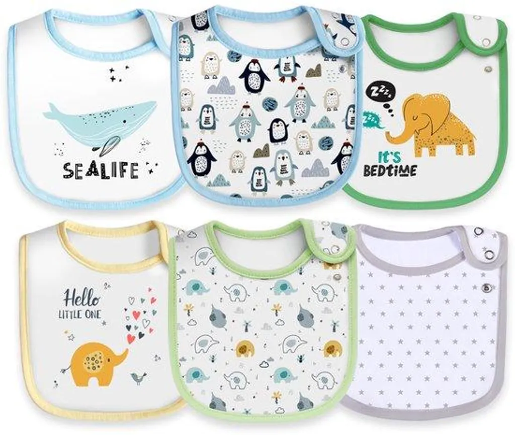 Bavoirs bandana bébé en coton imperméable lot de 6 unités Multi6