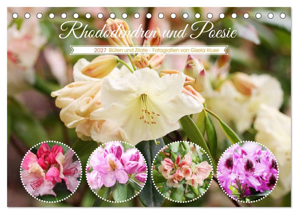 Rhododendren und Poesie (Tischkalender 2027 DIN A5 quer), CALVENDO Monatskalender