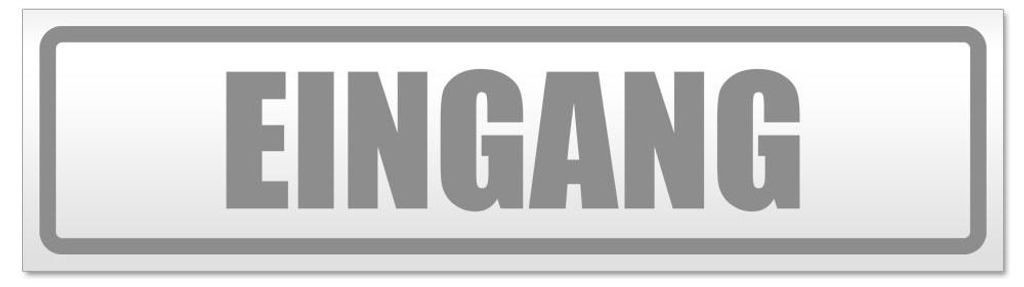 Kiwistar - Autoaufkleber - Grau - 45 x 12 cm - Eingang - Hinweis Aufkleber Sticker für Auto, Kfz, Fahrrad, PKW, LKW