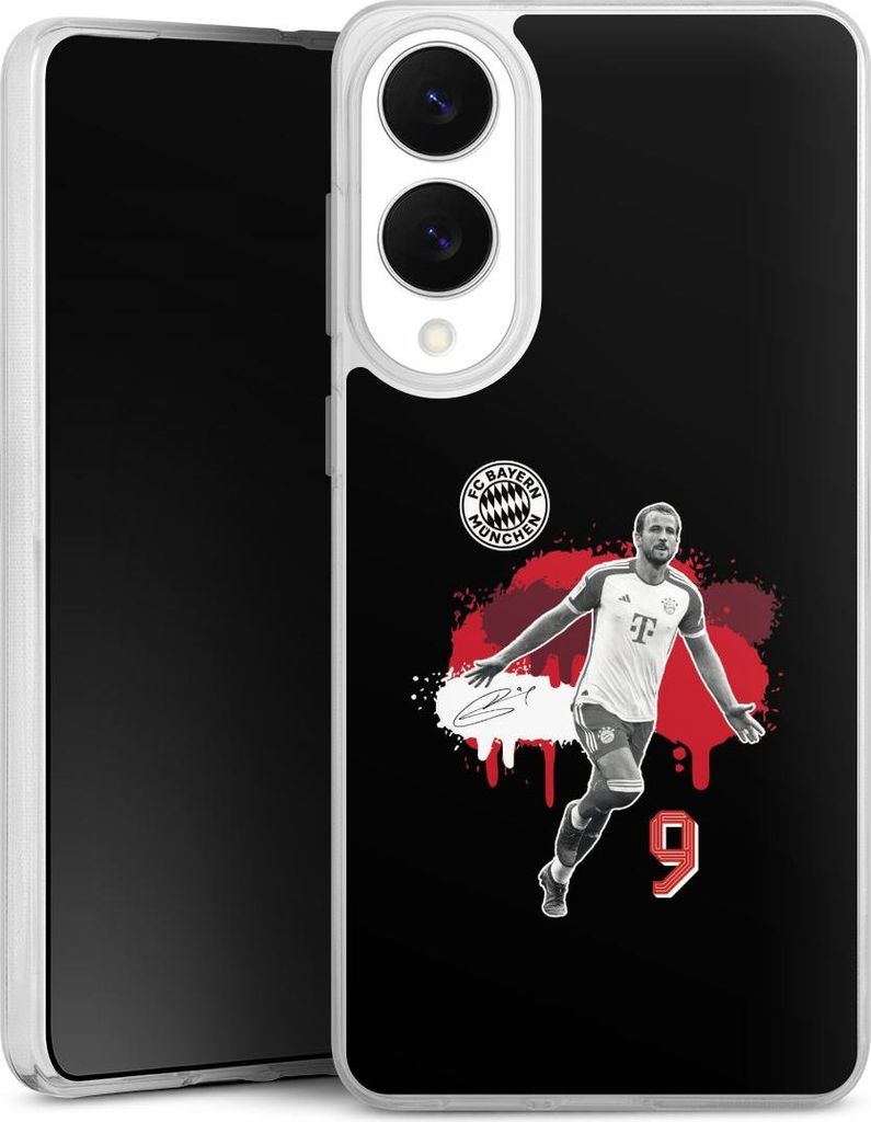 DeinDesign Handyhülle für Samsung Galaxy S25 Edge Silikon Hülle Case Smartphone Schutzhülle FC Bayern München Offizielles Lizenzprodukt Harry ...