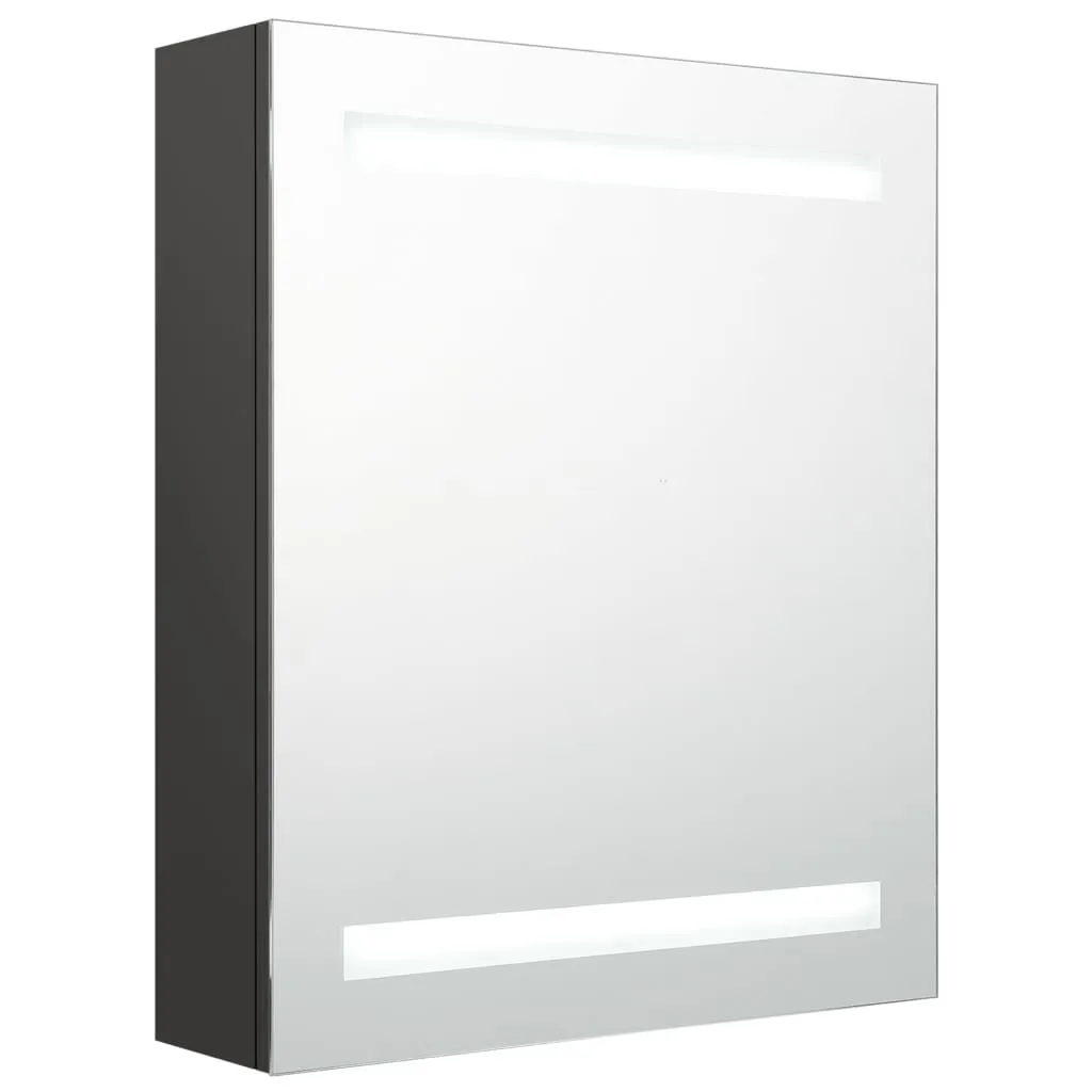Specchiera Contenitore LED Grigio Antracite 50cm | Design Bagno vidaXL