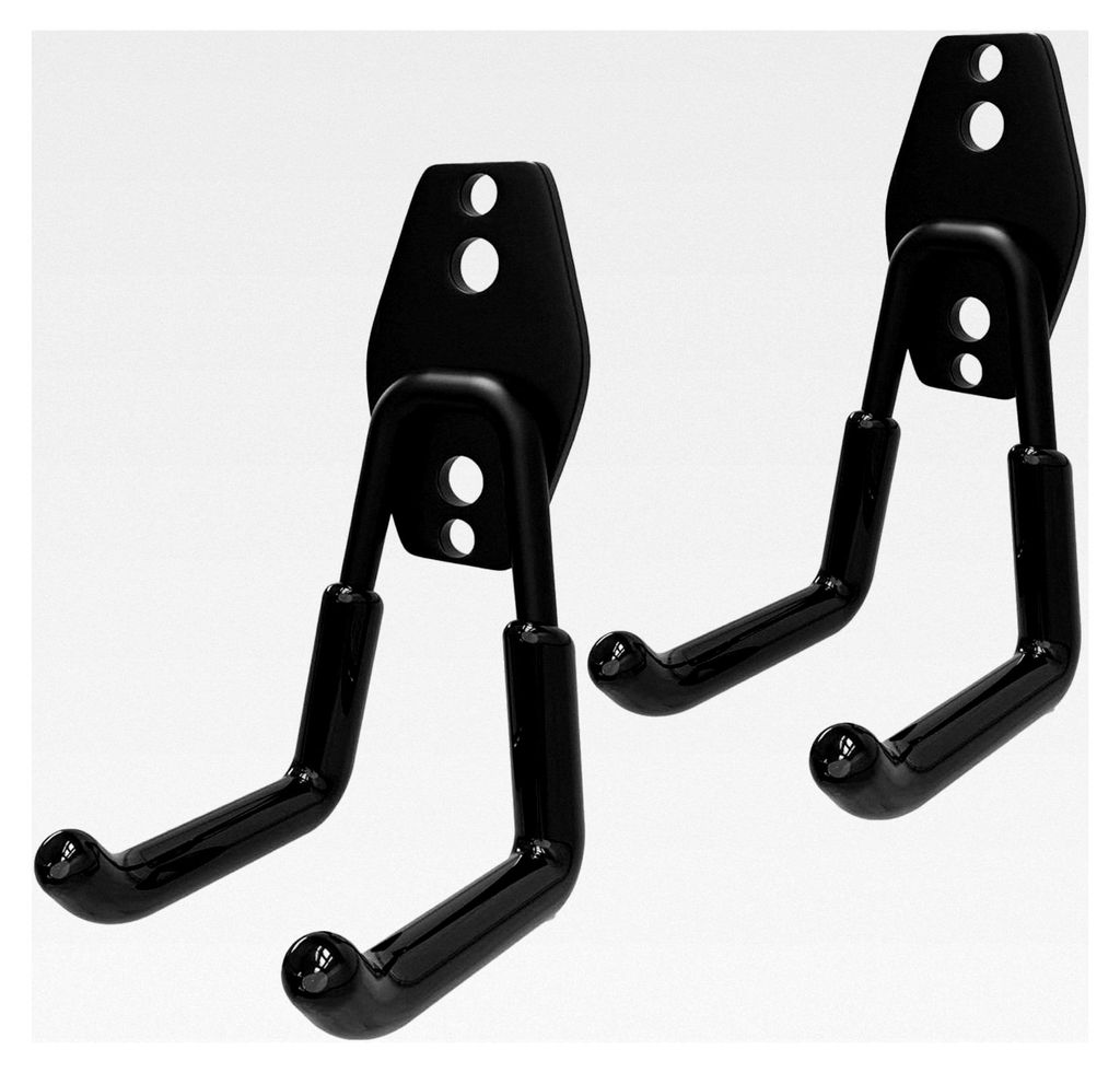 2 Stück Garagenaufbewahrungshaken, Wandhaken, Doppelhaken, 25 kg Tragkraft, geeignet für Garagen, Küchen, Kettensägen, Schaufeln und andere Wer...