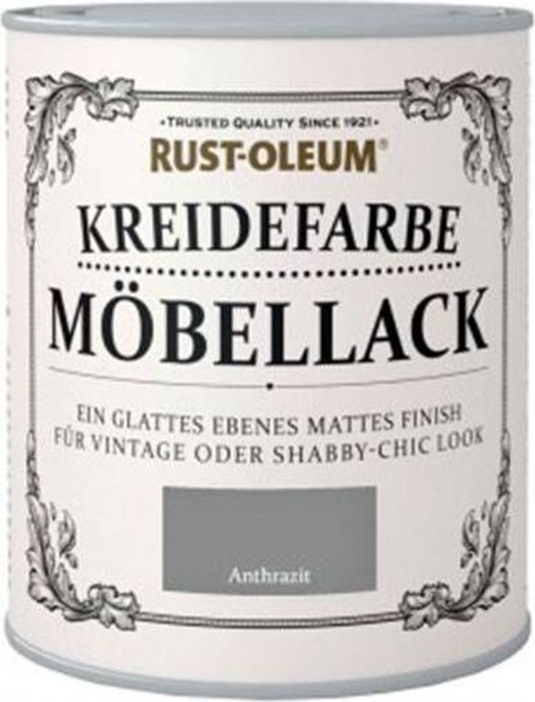 Rust Oleum Shabby Kreidefarbe Möbellack Anthrazit mattes Produktbild 6