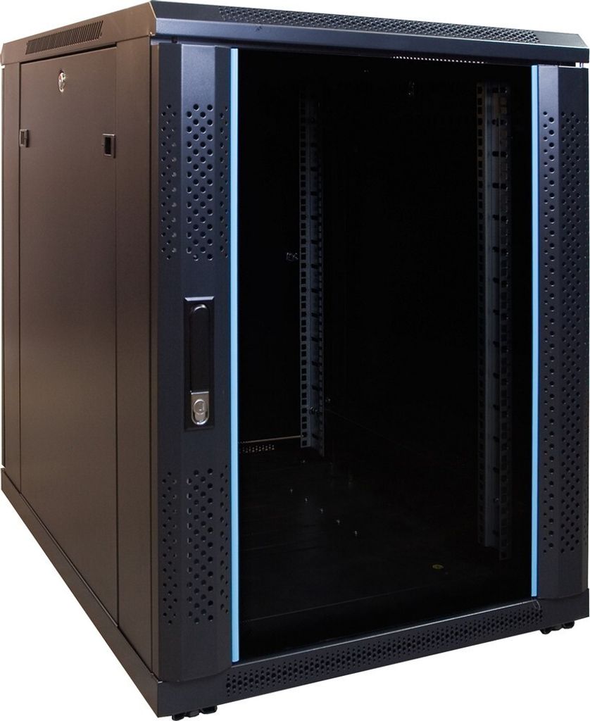 DSIT 15 HE, kleiner Serverschrank, mit Glastür (BxTxH) 600x600x860mm (DS6615-MINI)