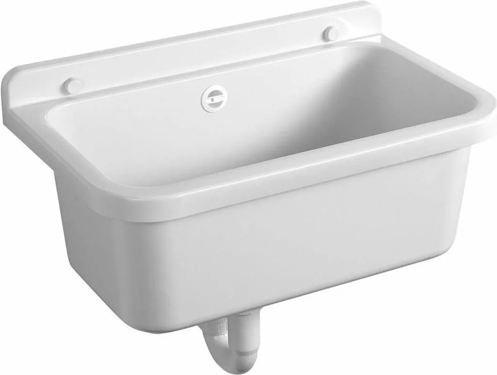 Aqualine PI5055 Lavatoio a Muro 55x34 cm - Bianco Robusto in Polipropilene