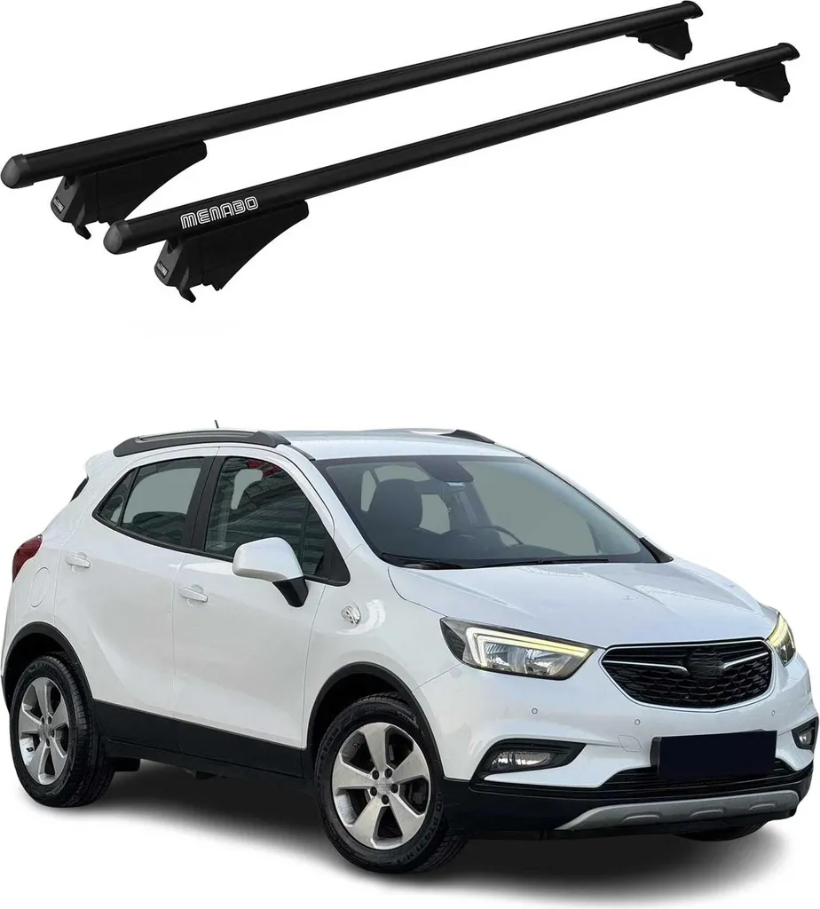Barre Portatutto Menabo Nero Alluminio 75kg per Opel Mokka X 16-19