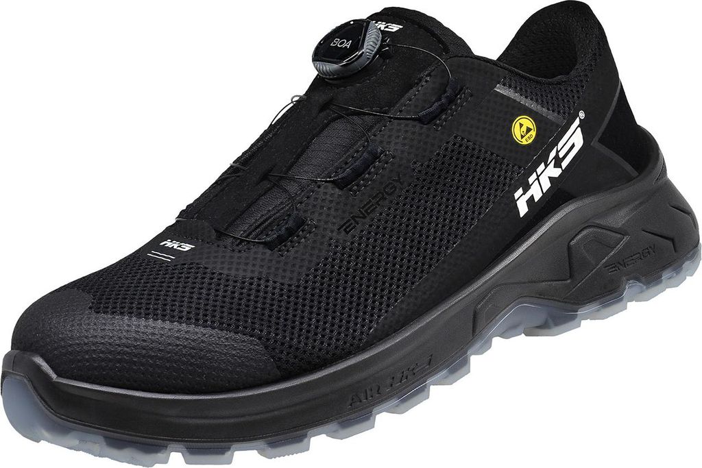 HKS Sicherheitsschuh AirFit BOA S1PL black nach EN ISO 20345:2022 S1PL ESD SR FO Größe 43