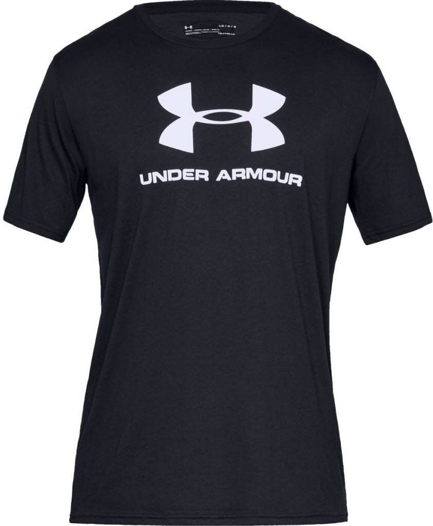 Under Armour Men's UA Sportstyle Logo Short Sleeve Black/White M Fitness T-Shirt