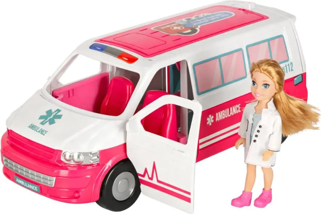 Hôpital Mobile pour Poupée : Kit de Secours avec Ambulance Transformable