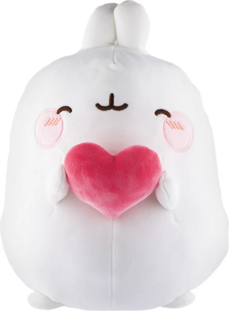 Doudou Molang en peluche blanche 30 cm jouet premier âge ultra doux