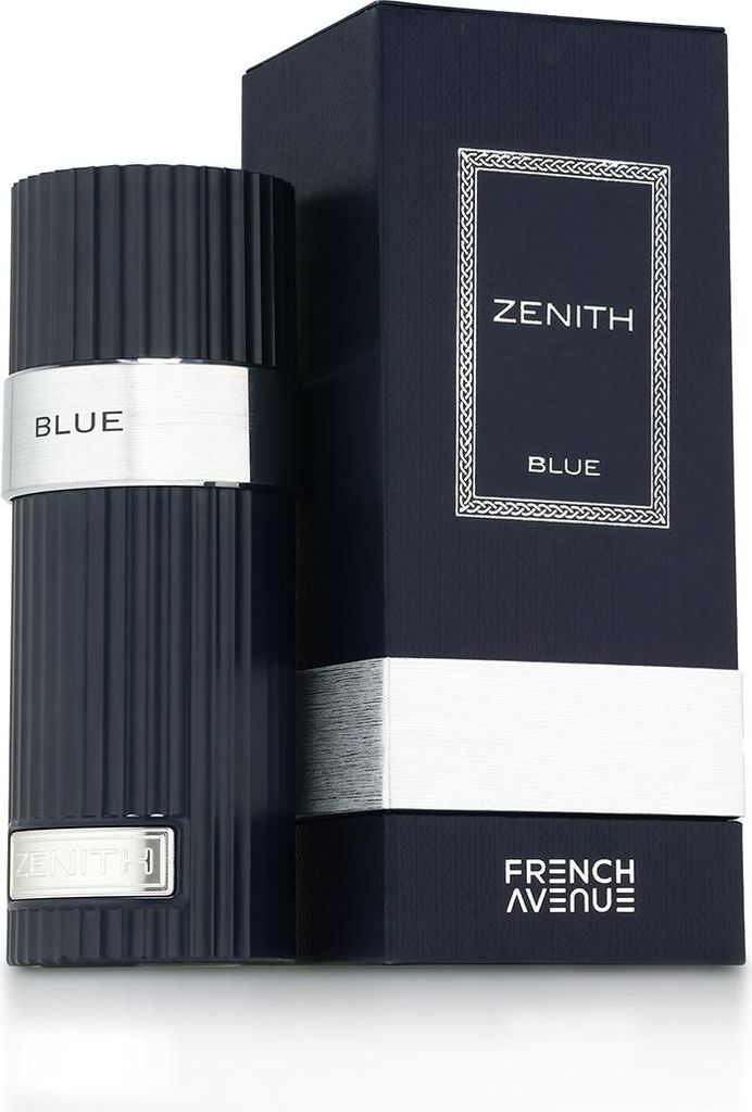 A perfume bottle and its box are displayed against a white background.