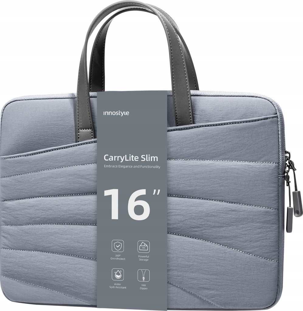 Innostyle Damen Laptoptasche 15 6 16 Wasserdicht Carrylite Slim Grau