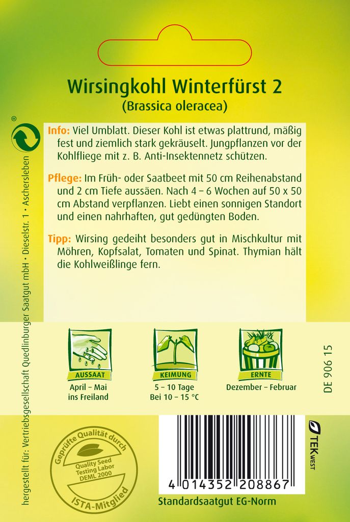 Wirsingkohl, Winterfürst 2 Produktbild 